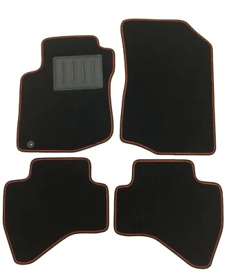 ASC tappetini auto set 4 PEUGEOT 107 2004-2015 rigo rosso e battitacco in gomma