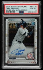 Jake Sanford (NYY) 2020 Bowman Chrome Prospect Autograph Refractors (PSA 10)