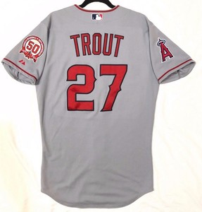 mike trout jersey gray