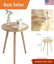 Elegant 16'' Bohemian Accent Table - Small Round Nightstand for Bedroom  Office