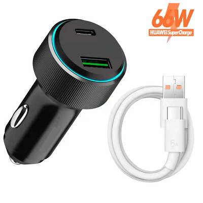 Huawe P20 P20 Pro P20 Lite SuperCharge 66W AutoladegerätUsb C Ladekabel