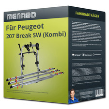 Menabo Fahrradträger Logic 3 für Peugeot 207 Break SW Typ WK - 3 Fahrräder  NEU
