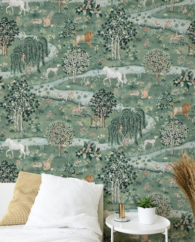 Willow & Owl by William Morris Inspired Wallpaper | Enchanted Forest Wall Mural - Picture 3 of 3