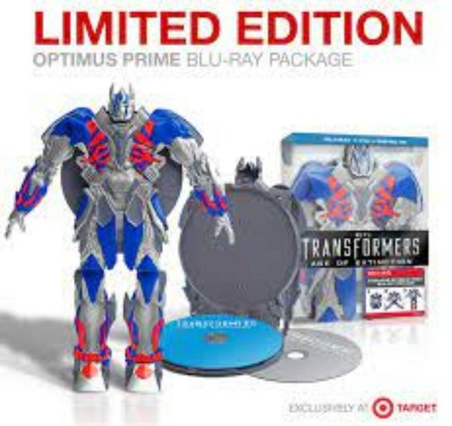 TRANSFORMERS AGE OF EXTINCTION BLU RAY DVD Optimus Prime Case Target Exclusive  - Imagen 1 de 4