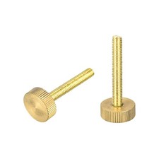 Knurled Thumb Screws, M6x40mm Flat Brass Bolts Grip Knobs Fasteners 2Pcs