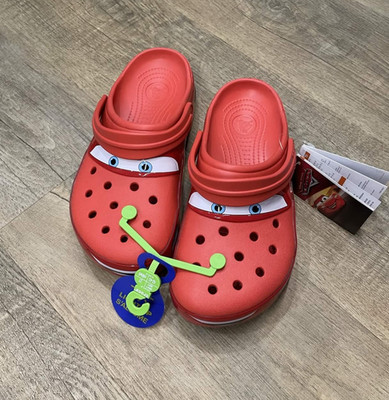 Crocs Disney Pixar Cars Lightning McQueen Light Up Clogs Brand New