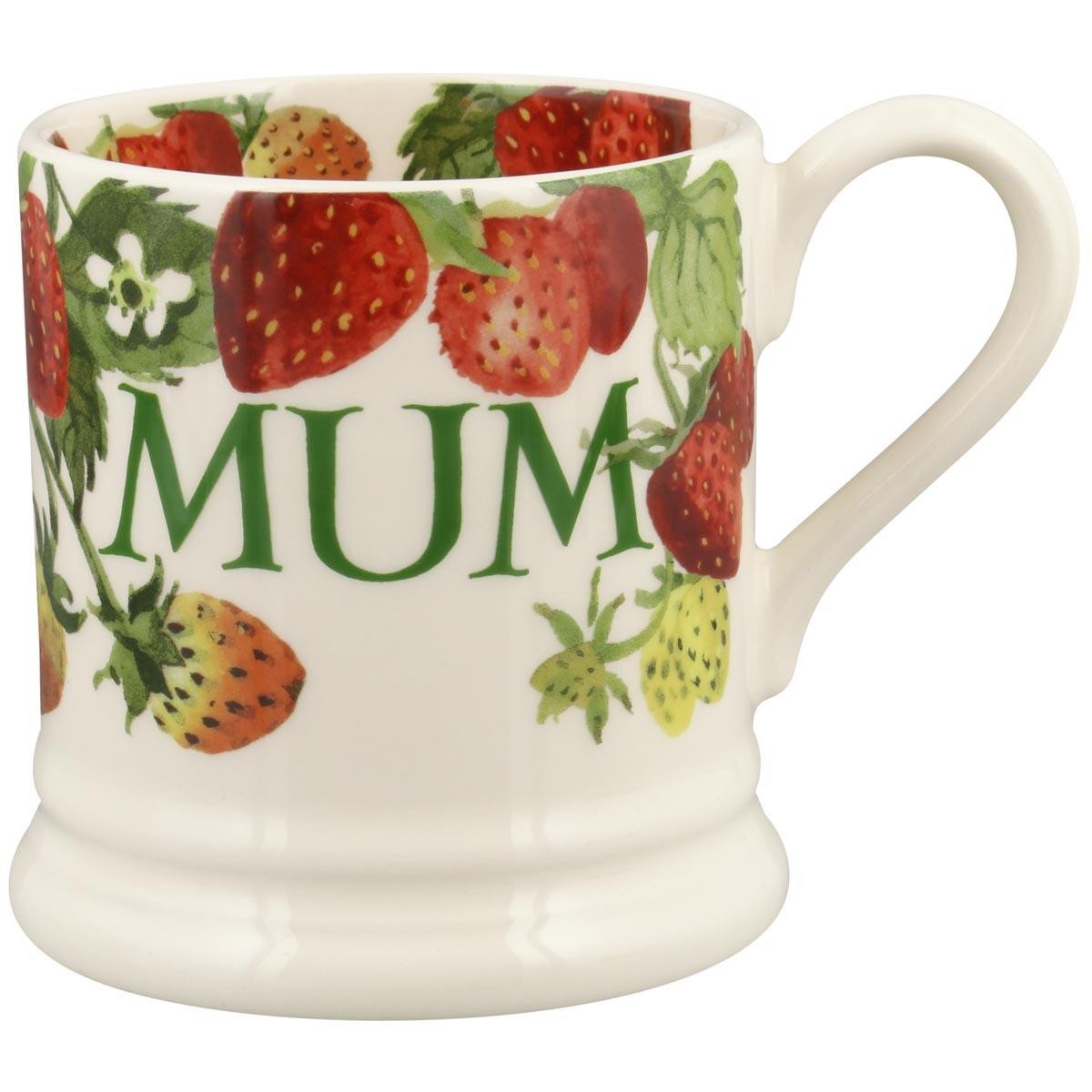 Emma Bridgewater Strawberries Mum Half Pint Mug English Earthenware 1SRW040002