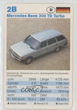 1981 Dubreq Top Trumps Cars Mercedes Benz 300 TD Turbo #2B 0i4g