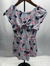 One Step Up Girls Size 7/8 Shorts Horse Romper