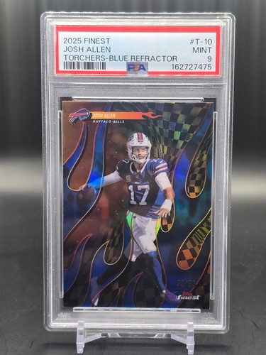 2025 Topps Finest Josh Allen Torchers Blue Refractor /99 PSA 9 #T-10 Bills