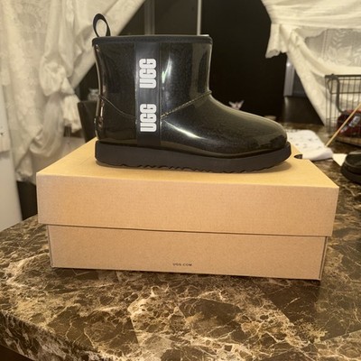 UGG Australia Girls Kids Classic Clear Mini II Boots Black Size 6 NEW IN BOX!
