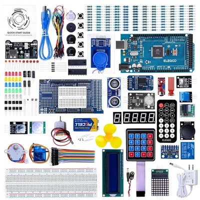 Kit Inicio Mega R3 Completo con Tutorial Compatible IDE Programación