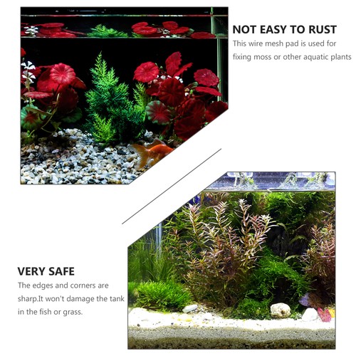 8 Pcs Aquatic Planting Mesh Stainless Steel Wire Pad Aquarium Fixed - Picture 5 of 12
