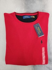 Polo Ralph Lauren Red Crewneck Pullover Sweater Men's Size Large New