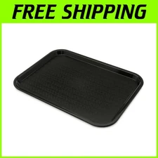 24-Pack Black Plastic Cafeteria Trays, NSF Certified