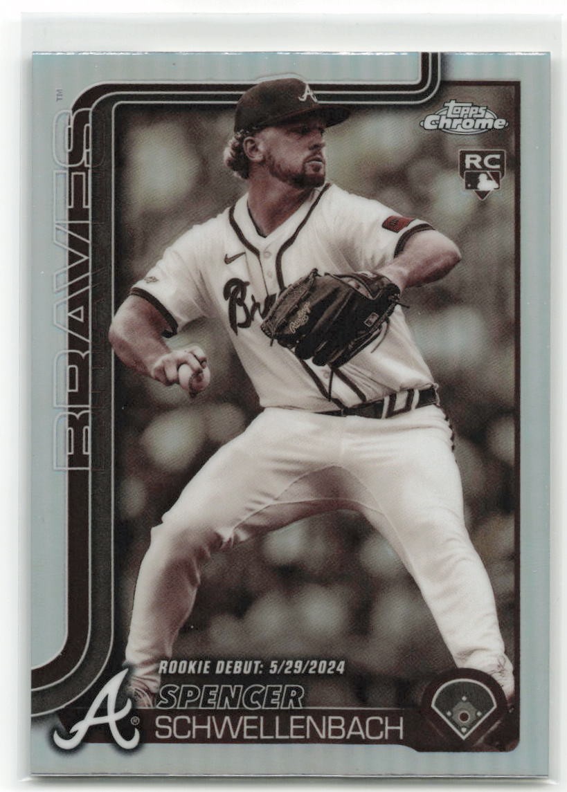 2025 Topps Chrome Update Sepia Refractor Spencer Schwellenbach #USC132 Braves RC