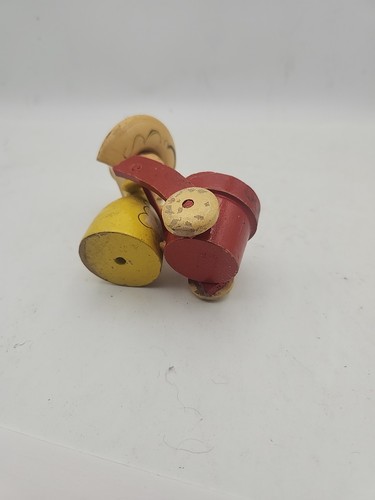 Carro de flores de madera de colección CHICA HOLANDESA empujando clavija muñeca con capó palillo de dientes - Imagen 6 de 6