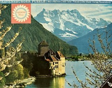 Ravensburger PUZZLE Schloß Chillon 500 T., Country 6255108,49x36cm, VINTAGE 1969