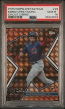 2023 TOPPS XPECTATIONS CIRCUIT CITRUS CHRISTOPHER MOREL RC /25 CUBS #29 PSA 10