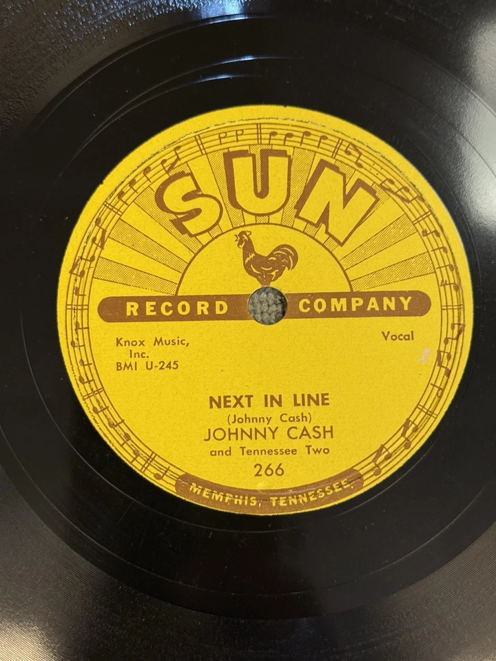 RARE ROCKABILLY VG+ 78 Johnny Cash SUN 266 Don’t Make Me Go Next In Line #2 Foto 3 de 4