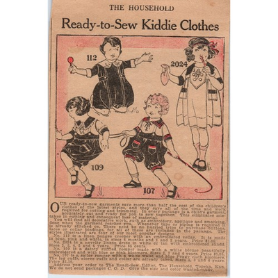#ad #ad Ready to Sew Kiddie Clothes Readi Sew Editor 1923 Magazine Ad Clip AE1 1 $8.50