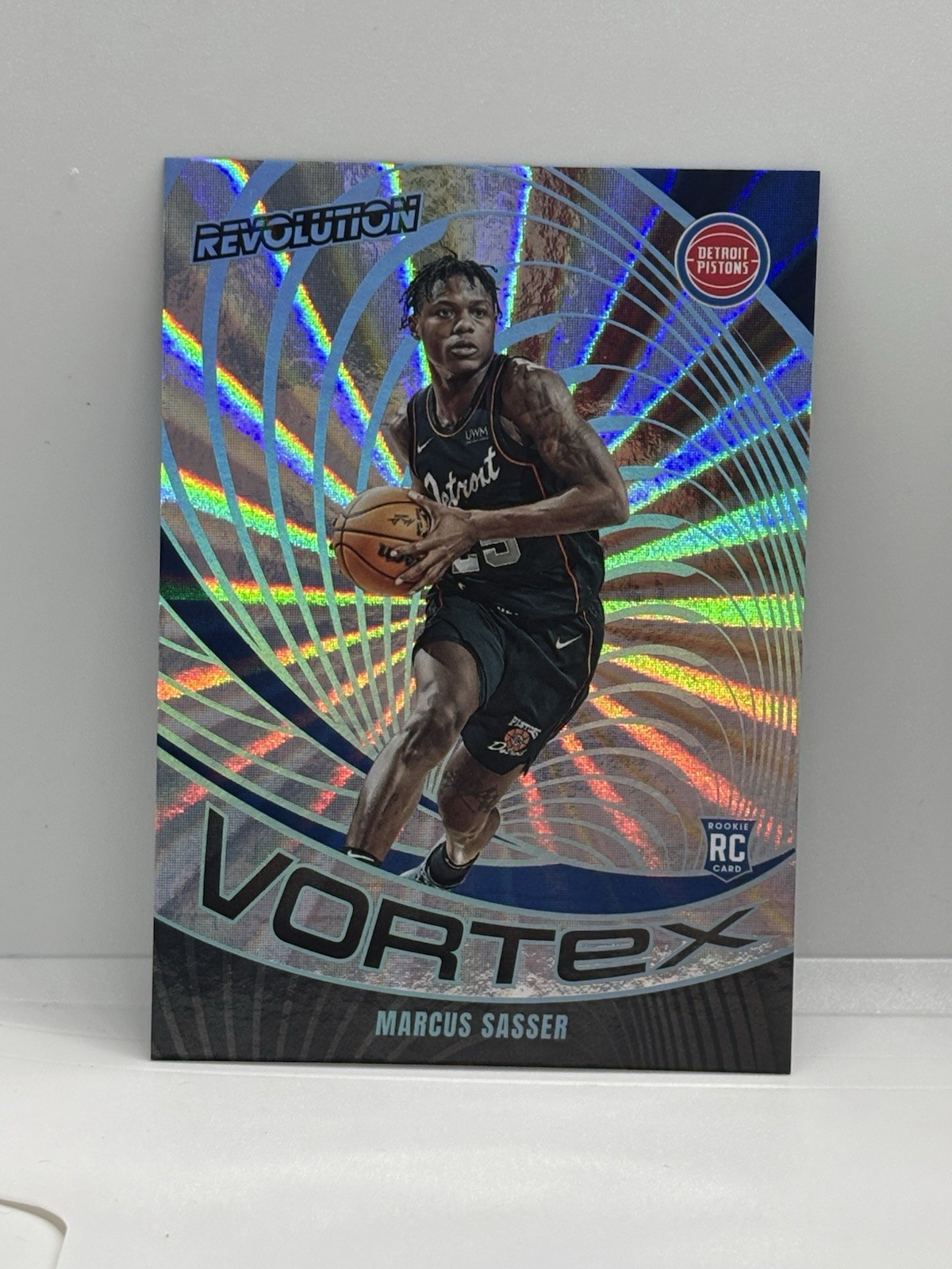 Marcus Sasser 2023-24 Panini Revolution- #8 Vortex Sunburst /75 (RC)