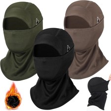 Eurzom 3 Pcs Winter Balaclava Ski Mask for Men Women Black,brown,army Green