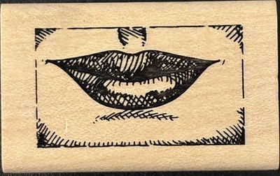 Judikins Fragmented Face Lips Rubber Stamp