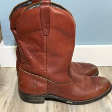 Vtg dingo Work Boots Mens 10.5 Made in USA 70s worn western cowboy rugged WORN