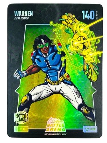 2025 Bo Jackson Battle Arena Warden Cam Ward Battlefoil Glow SP Alpha