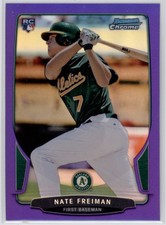 2013 Nate Freiman Bowman Chrome Purple Refractor    RC 92/199    #202 (A3350)