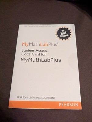 Pearson MyMathLabPlus Student Access Code ISBN 0558926800