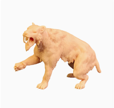 3D Printed1/35/18 Scale Scene Accessories Saber-toothed Tiger Model Unpainted