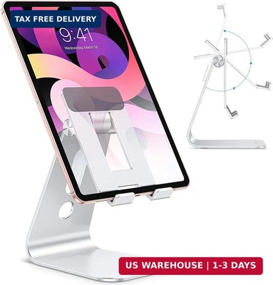 OMOTON Adjustable Tablet Stand for Desk, Upgraded Longer Arms for Greater Stabil