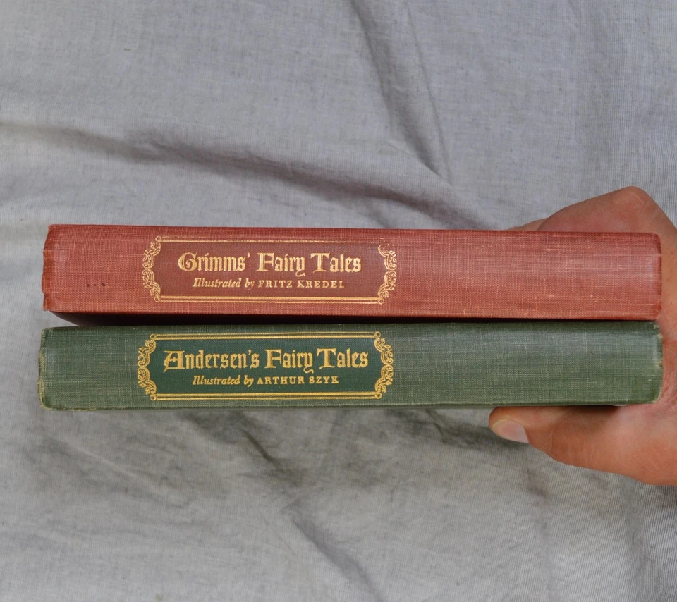 Grimm's & Andersen's Fairy Tales 1945 Grosset and Dunlap Illustrated Vintage - Image 1 of 4