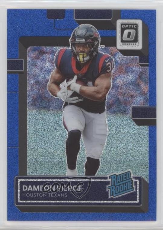 2022 Panini Donruss Optic Rated Blue Glitter Prizm Dameon Pierce #240 Rookie RC