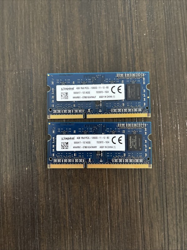 Kingston 8GB Kit (2x4GB) DDR3-1600 PC3-12800 Laptop Memory RAM KVR16S11S8/4