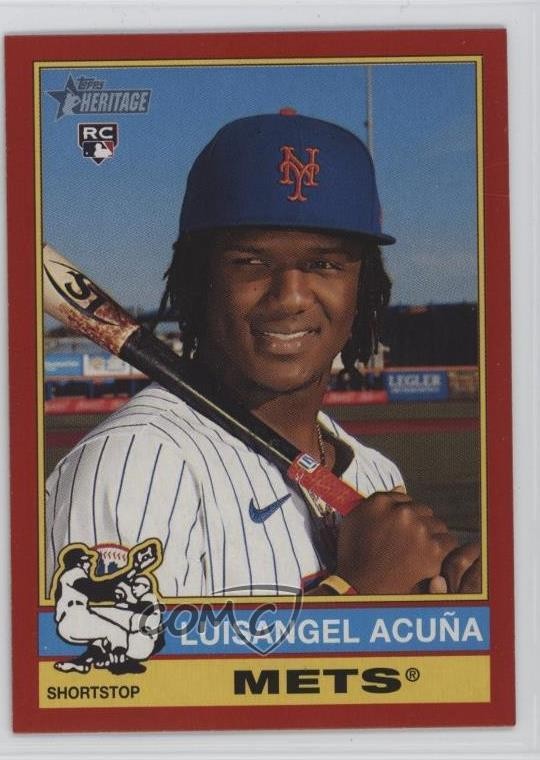 2025 Topps Heritage Red Border Luisangel Acuna Luisangel Acuña #274 1rb7