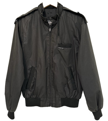 M Vtg Members Only Black Skate Punk Grunge Cafe Racer Bomber Men's Jacket Sz 40