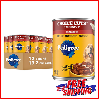 #ad PEDIGREE CHOICE CUTS IN GRAVY Adult Canned Soft Beef Wet Digestive Dog Food $18.78