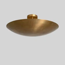 Modern Brass Dome - Semi Flush Mount Chandelier
