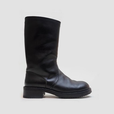 靴   by Raf Simons boots Raf Simons Spring Summer 2020 Smiley Black Leather Boots US 11 EU