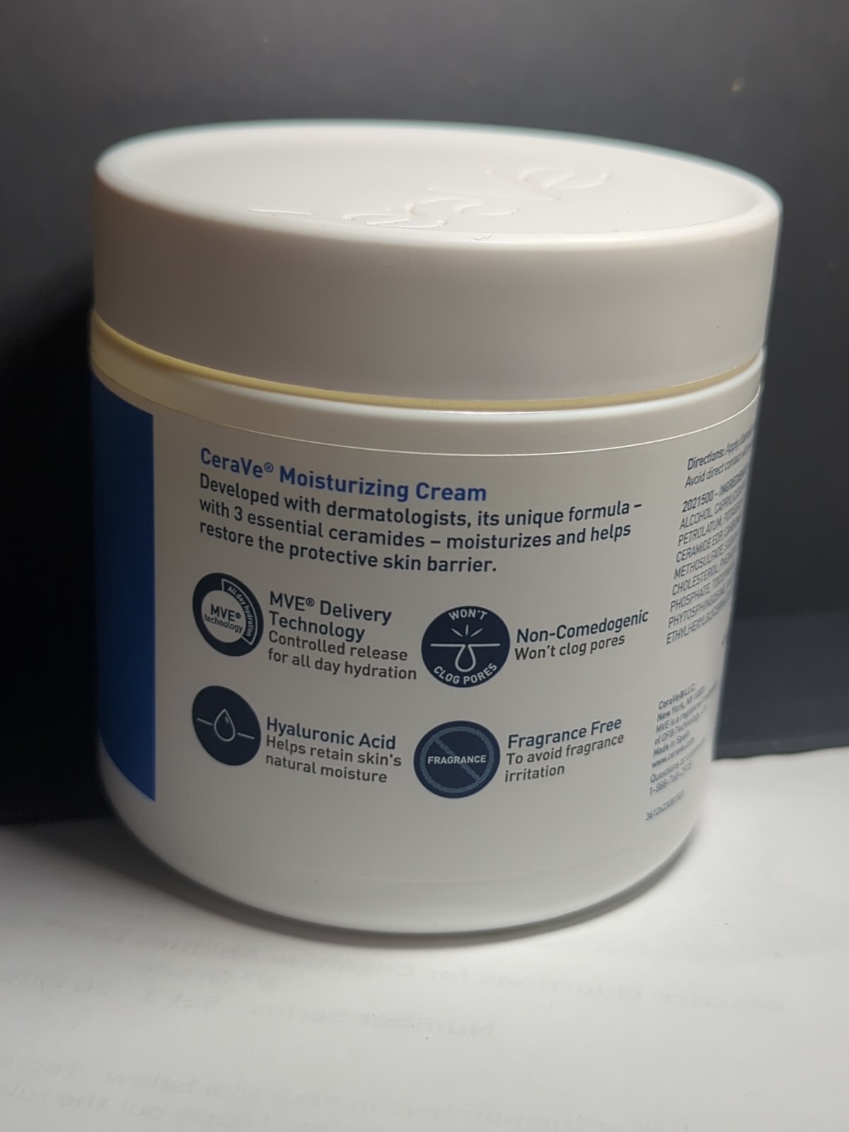 CeraVe Moisturizing Cream Jar, 16oz /453 g. For Normal To Dry Skin