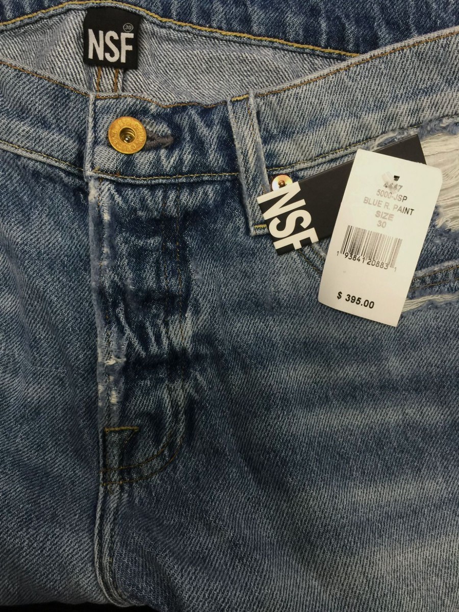 $396 NSF Men's Blue Destroyed Slim-Fit Jeans Pants Size 30 | eBay