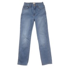 J.CREW High Rise Vintage Straight Blue Jeans Womens 25 Distressed