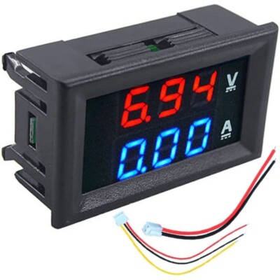 Voltmeter Amperemeter Digital LCD Blau Rot Anzeige 3V 30V 10A Multimeter Retoo