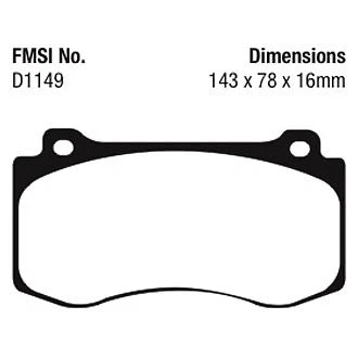 EBC DP41764R Yellowstuff Front Brake Pads for 2006-2014 Dodge Charger Foto 4 de 4