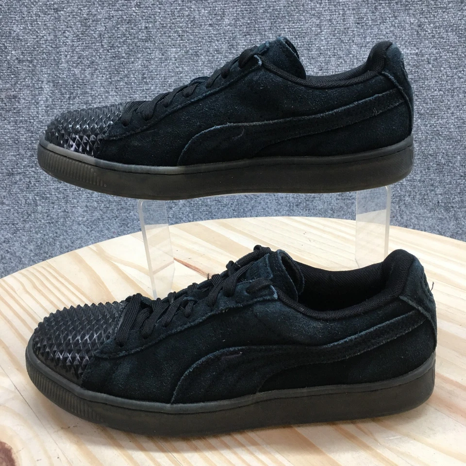 Puma Shoes Womens 8 Suede Jelly Sneakers Black Lace Up Low Top Comfort 365859-01 - Image 2 of 4