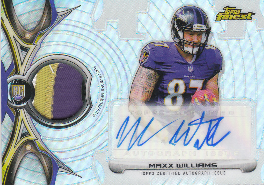 2015 Finest Football Rookie Refractor Patch Auto Maxx Williams #MW Ravens