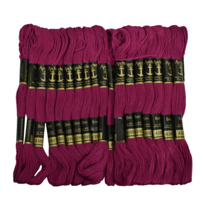 Anchor Threads Floss Sewing Cross Stitch Stranded Cotton Hand Embroidery,25 Pcs
